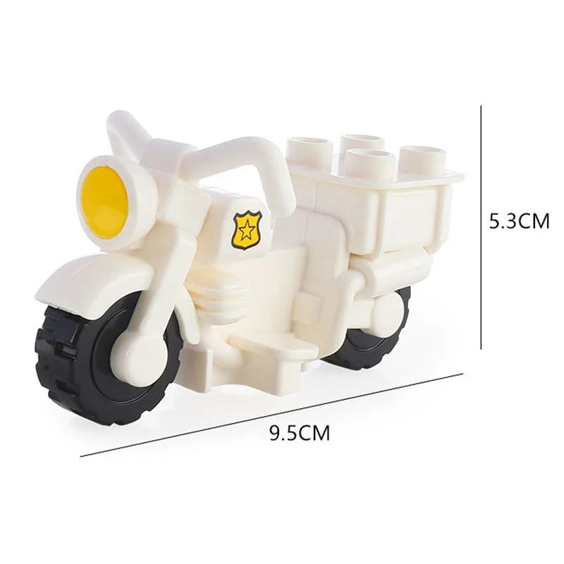 Remorque voiture moto bateau gros blocs de construction Collocation véhicule accessoire enfant bricolage jouets compatibles avec Duploed ensemble cadeau