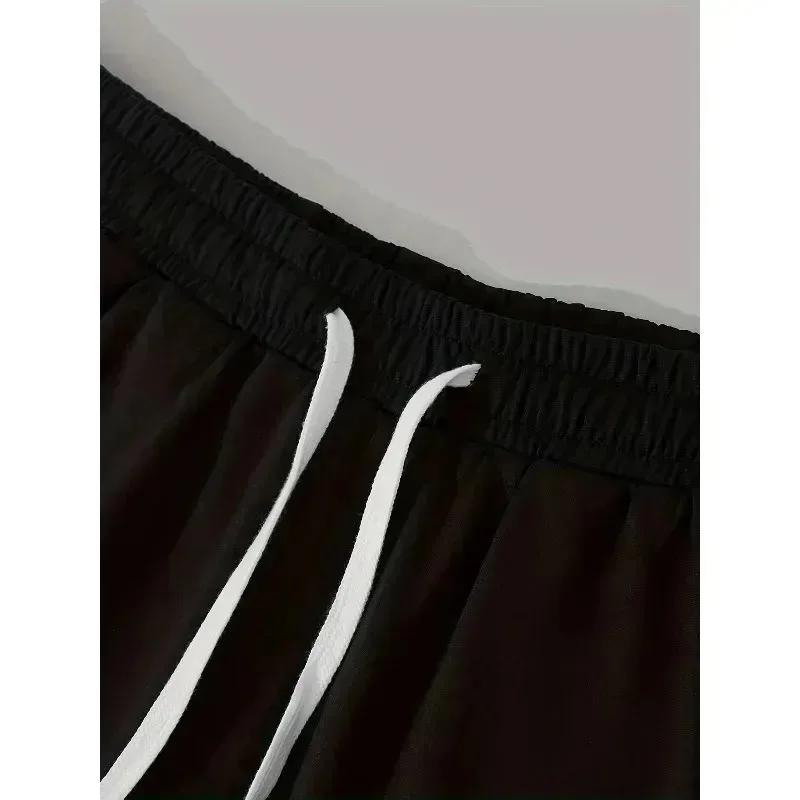 Shorts décontractés de couleur unie pour hommes et femmes, grande taille, avec poches à cordon, adaptés aux sorties décontractées quotidiennes
