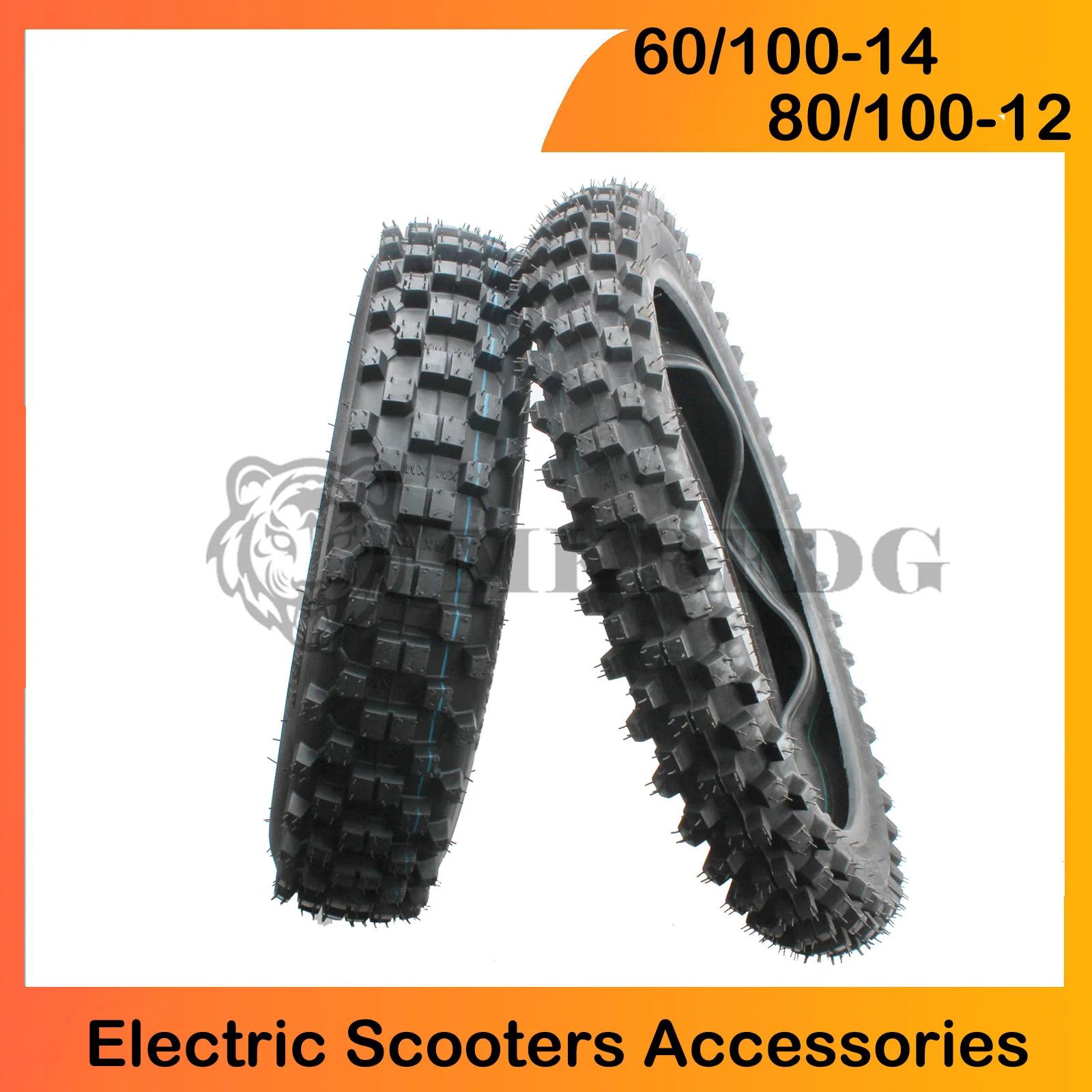 Pneu avant 60/100/14 chambre à air 2.50-14 pneu arrière 80/100-12 chambre à air 3.00-12 pneus avant et arrière pour motos tout-terrain