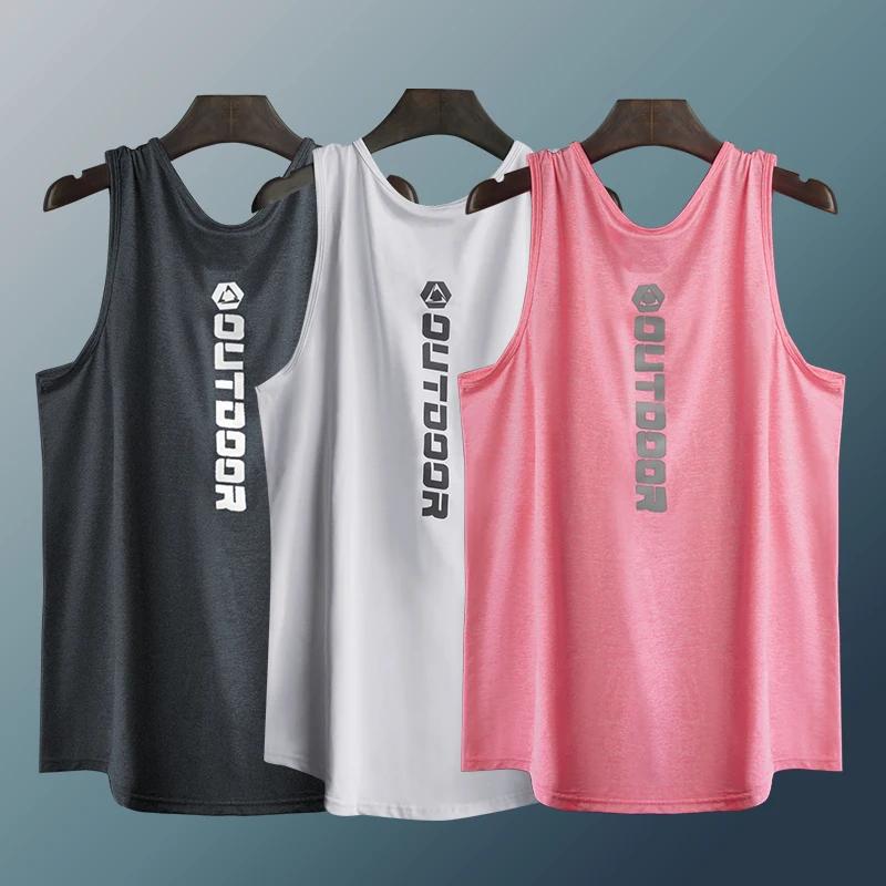 Débardeur de sport pour homme, T-shirt de fitness et course, mode estivale, coupe ample, tenue de basketball, séchage rapide, haut d'entraînement