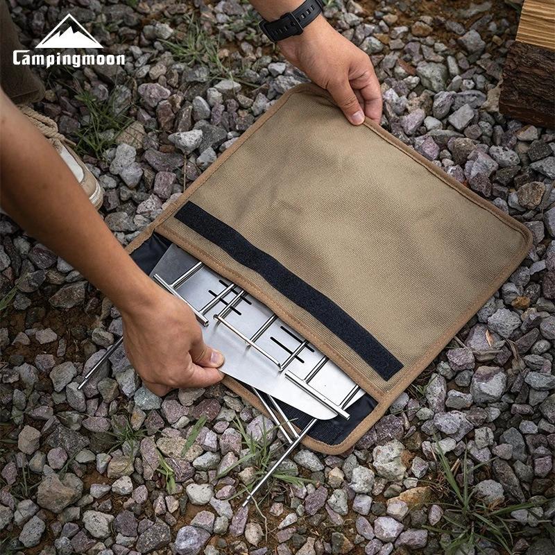 Barbecue camping pliant acier inoxydable Campingmoon - Gril portable jardin extérieur pliable