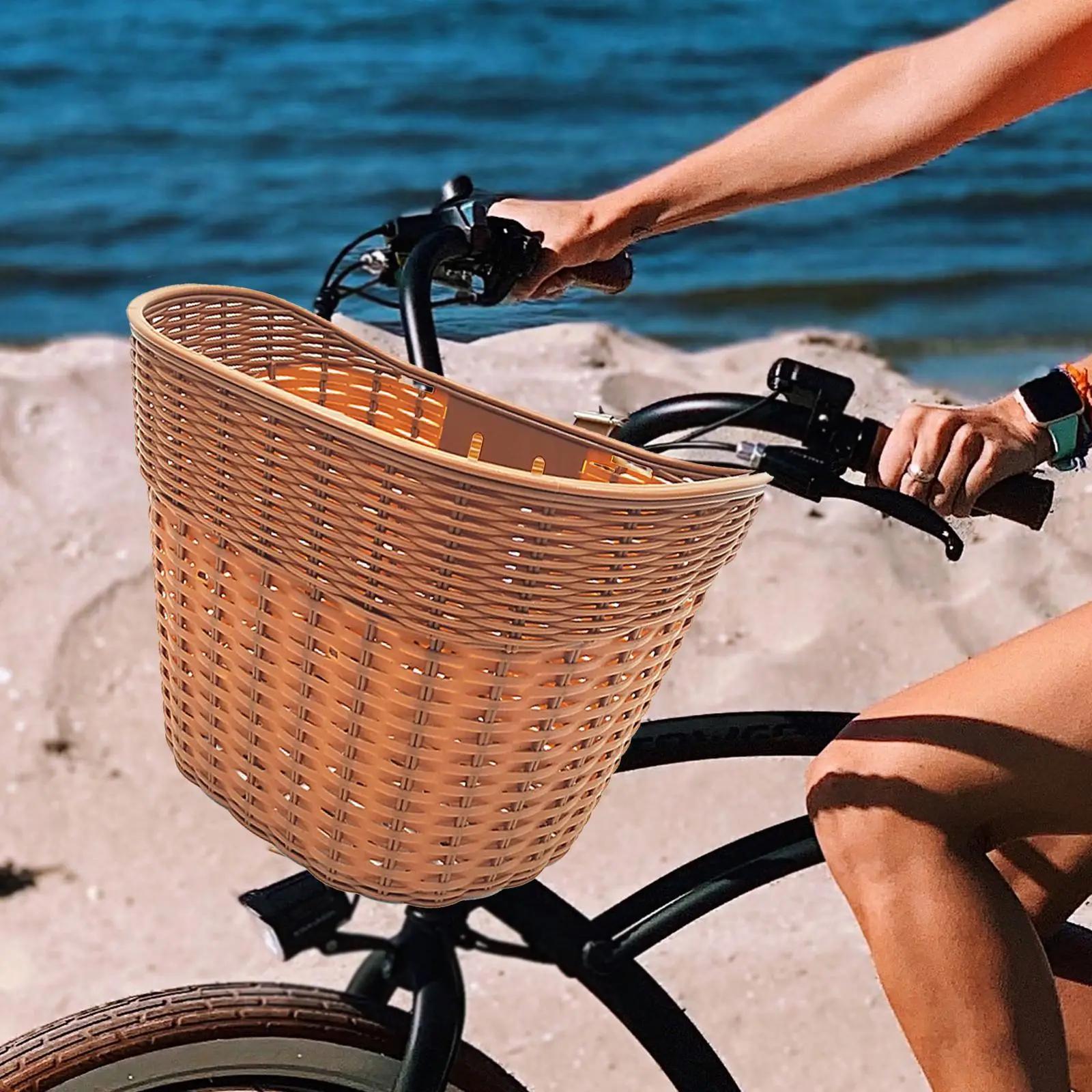 Panier de vélo panier de vélo Vintage Portable panier de cyclisme transporteur sacoche avant