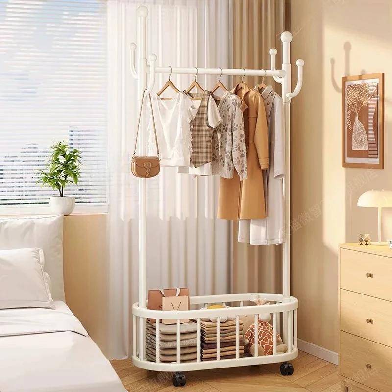 Rail Modern Clothing Rack Luxury Hanger Frames Standing Clothing Rack Jacket Side Perchero Ropa De Pie Living Room Furniture