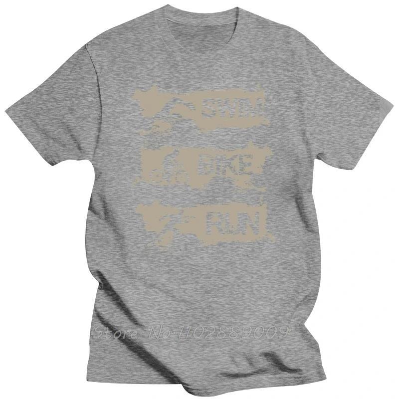 Triathlon natation vélo course Triathlète T-Shirt coton T-Shirt Streetwear cadeaux d'anniversaire Fitness T-Shirt unisexe hauts hommes vêtements