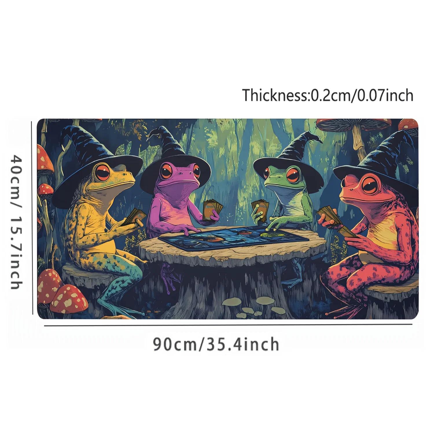 Tapis de jeu magique, tapis de jeu sur le thème de la grenouille sorcière, tapis de bureau anime, accessoires de bureau, tapis de souris 35x60cm, tapis magique Raccoon