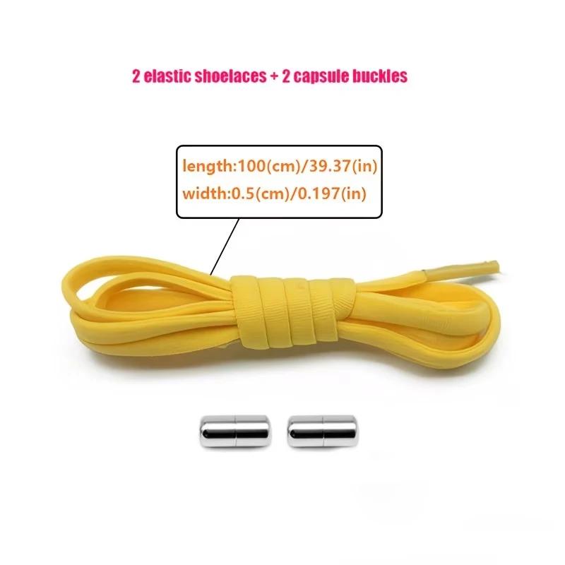 Lacets élastiques sans nœuds | Conception semi-circulaire avec fermeture métallique