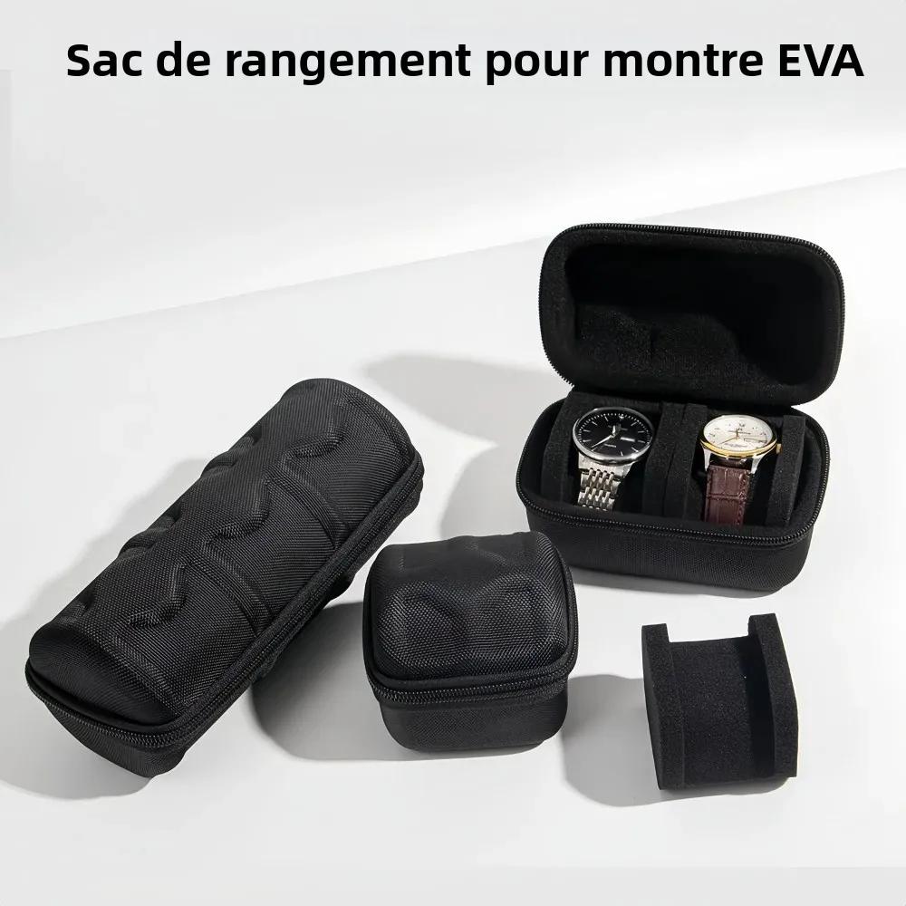 Boîte de rangement et présentoir pour montres, étui de voyage portable, organisateur de bureau pour les passionnés de montres, cadeau
