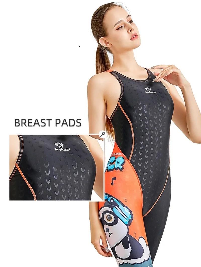 HXBY maillot de bain une pièce d'entraînement athlétique pour femmes