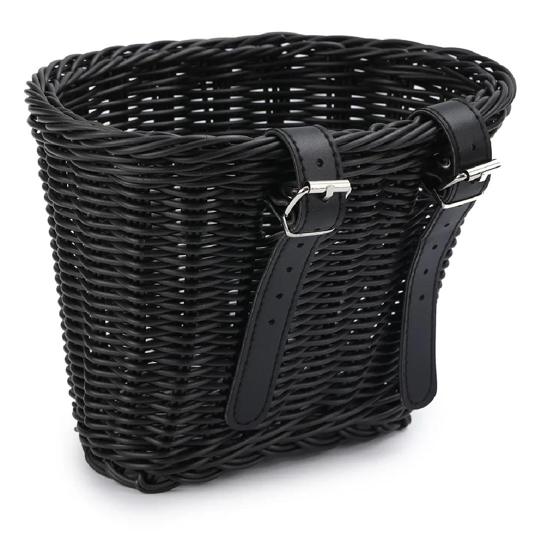 Panier avant de vélo multifonction en rotin, panier de vélo imperméable, panier de vélo traditionnel, cadeau vintage pour collègues et amis