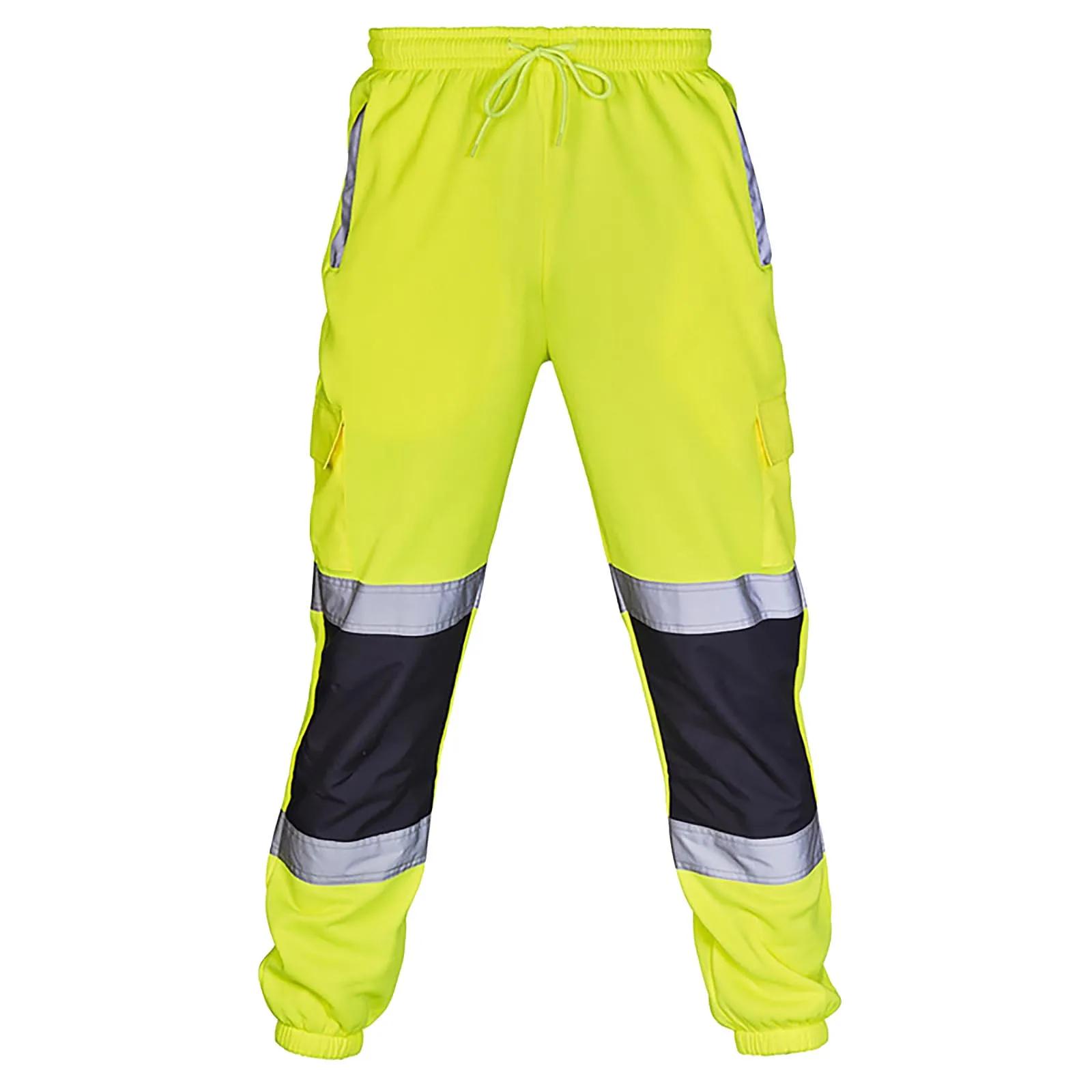 Nouveaux vêtements de travail de sécurité pour hommes pantalons décontractés travail sur route haute bandes réfléchissantes pantalons haute visibilité salopette Joggers vêtements de travail