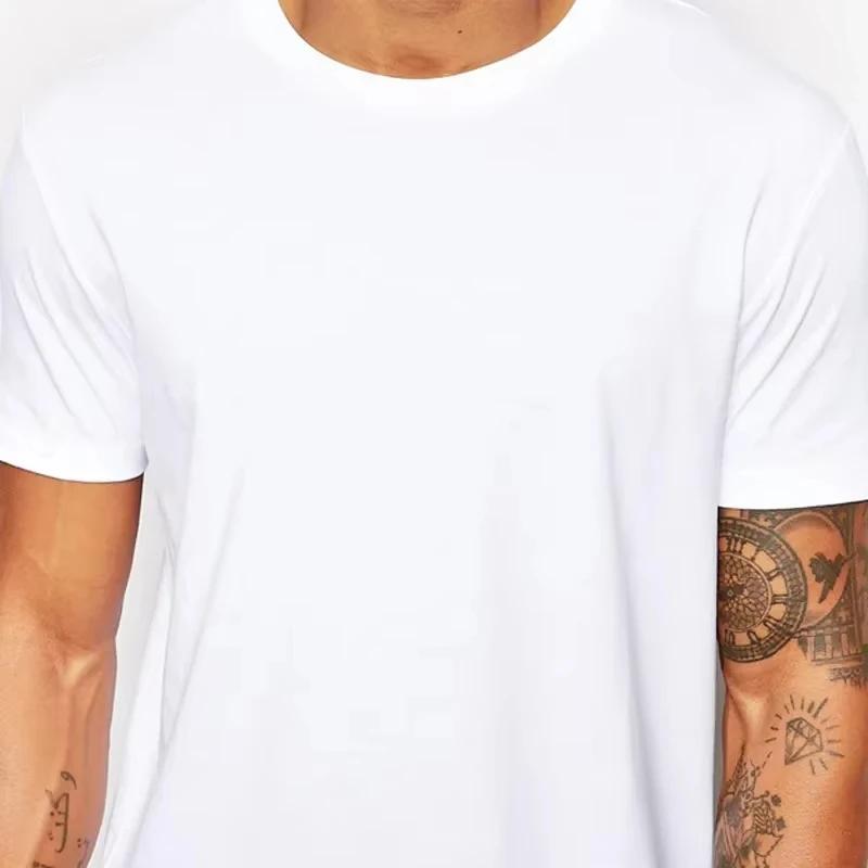 2025 marque hommes coton vêtements blanc Long T-Shirt Hip Hop hommes T-Shirt Extra longue longueur homme hauts T-Shirt longue ligne T-Shirt pour homme