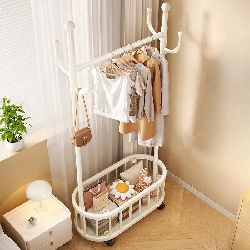 Rail Modern Clothing Rack Luxury Hanger Frames Standing Clothing Rack Jacket Side Perchero Ropa De Pie Living Room Furniture