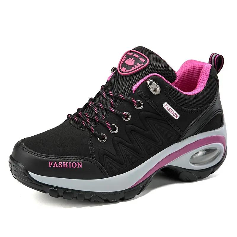 Baskets plateforme femme sport randonnée - Chaussures mode antidérapantes running décontractées outdoor