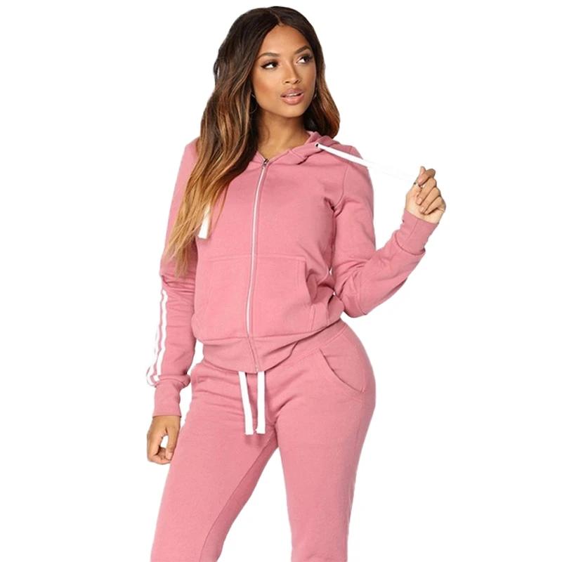 Mode femmes survêtements tenue de sport Jogging costumes dames à capuche survêtement ensemble vêtements sweats à capuche + pantalons de survêtement survêtements