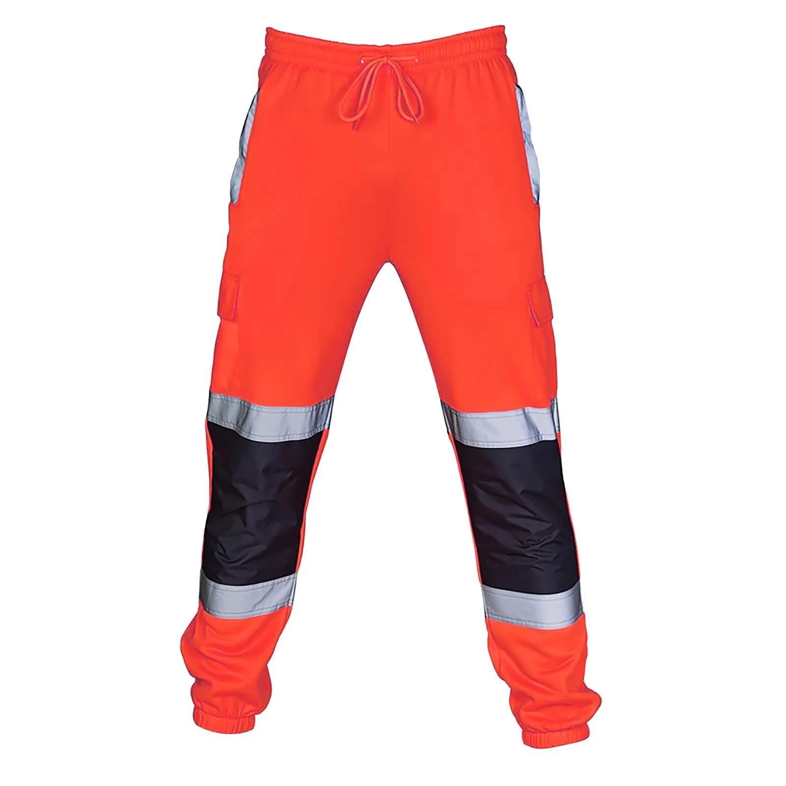 Nouveaux vêtements de travail de sécurité pour hommes pantalons décontractés travail sur route haute bandes réfléchissantes pantalons haute visibilité salopette Joggers vêtements de travail