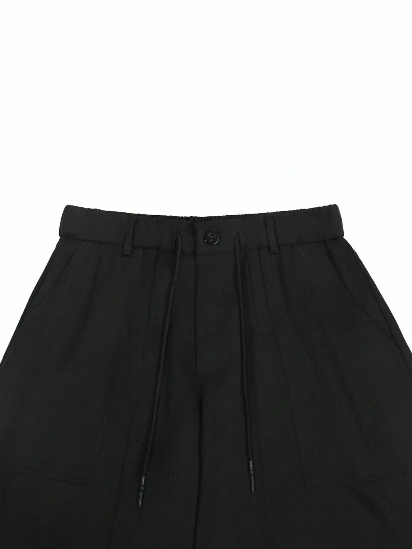 Shorts de travail pour hommes grande taille avec grandes poches inclinées, style confortable et tendance pour un usage quotidien, vêtements polyvalents pour hommes