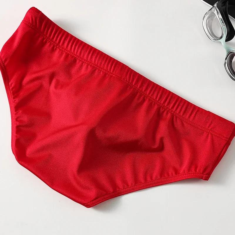 Slip de bain homme couleur unie taille basse avec cordon de serrage