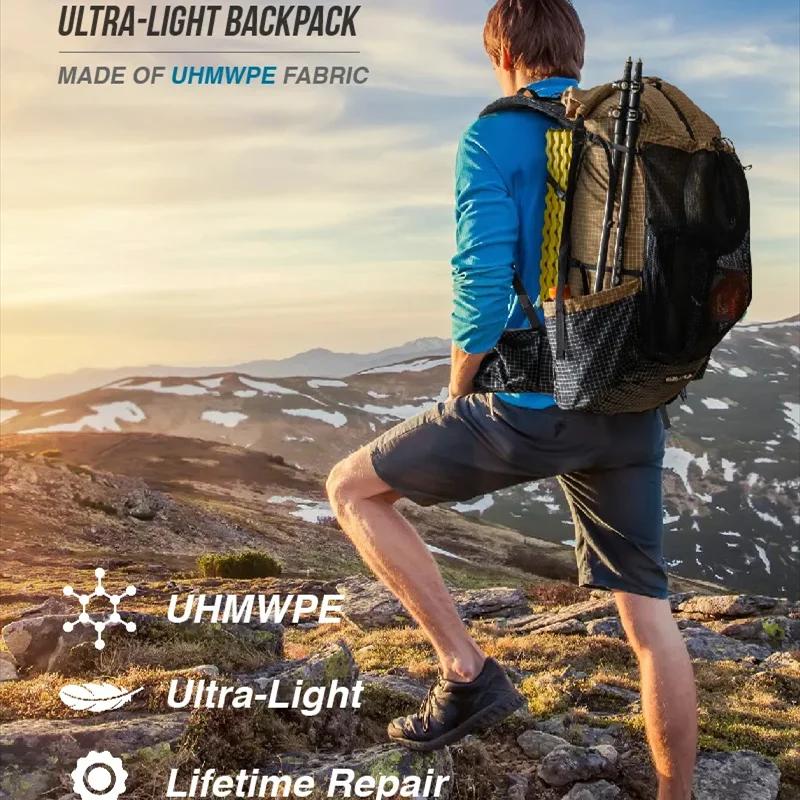 Sac à dos ultra-léger pour escalade camping randonnée technique matériaux résistants à l'abrasion adaptable à diverses morphologies