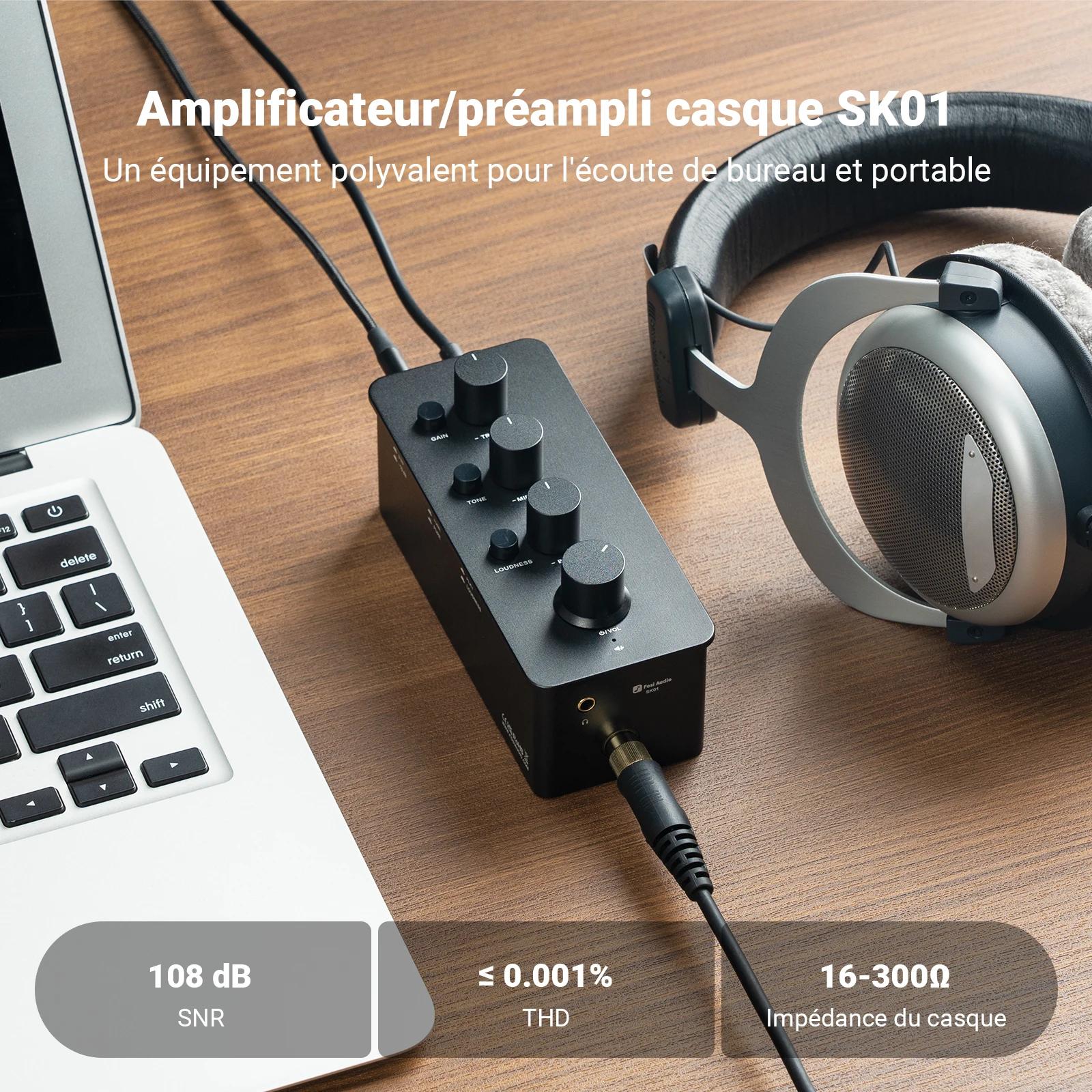 Fosi Audio SK01 amplificateur et préamplificateur de casque 2 en 1 pour écouteurs