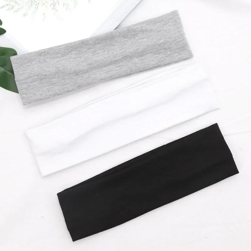 Bandeaux élastiques de sport pour femmes, bandes solides, pour course à pied, Fitness, Yoga, maquillage extensible, accessoires pour cheveux