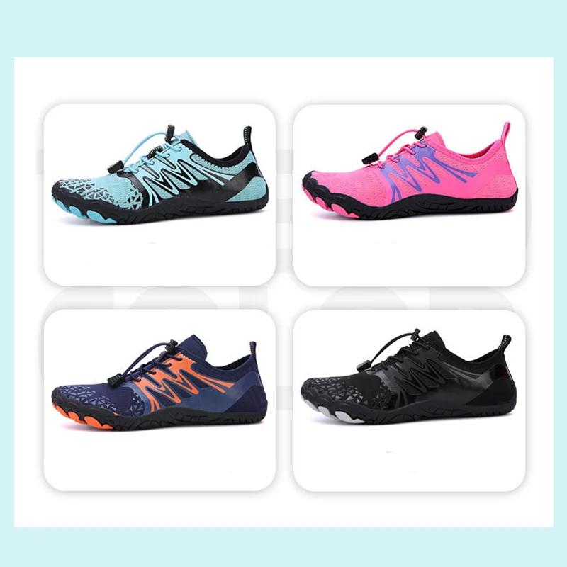 Chaussures aquatiques pour hommes et femmes séchage rapide plage natation randonnée et sports nautiques occasions spéciales探险时请带上这双水下运动鞋 EOcene，它不仅适合男女，还具备快速干燥功能，无论您是在沙滩上奔跑、在海浪中嬉戏还是进行水上运动，都能带给你无与伦抗的体验。从冲浪到游泳，从徒步到骑行，EOcene都是您的理想伴侣，让每一次冒险都充满乐趣和自信。