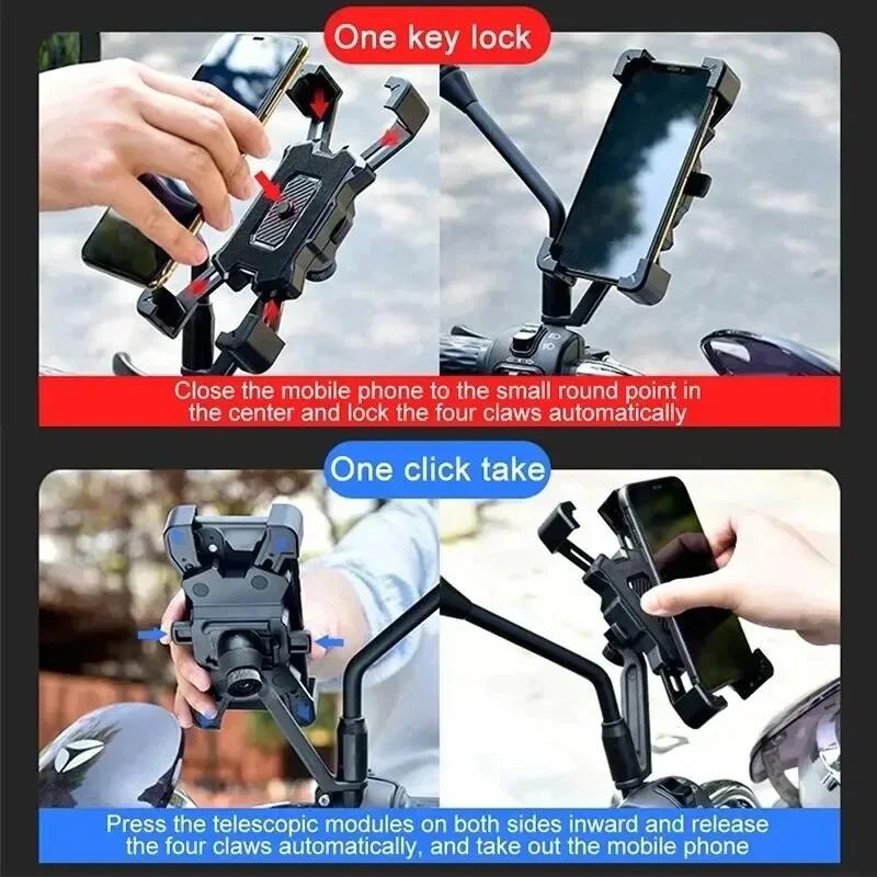VIKEFON 360 ° Support de téléphone de vélo électrique rotatif pour iPhone équitation vtt