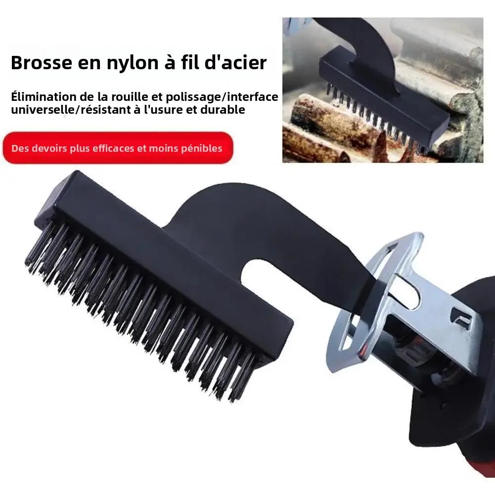Brosse de nettoyage électrique universelle en fil de nylon pour scie alternative