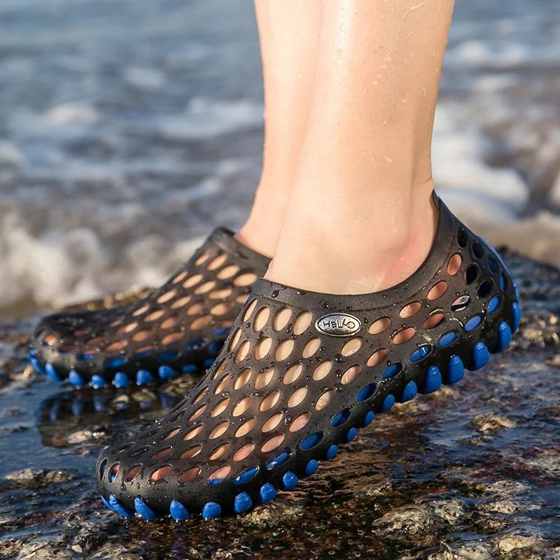 Sandales de plage unisexes - Pantoufles légères de voyage pour piscine et jardin grande taille