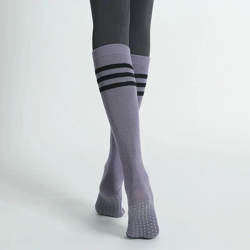 Chaussettes yoga anti-dérapantes femmes - Coton sport respirant fitness pilates danse automne hiver
