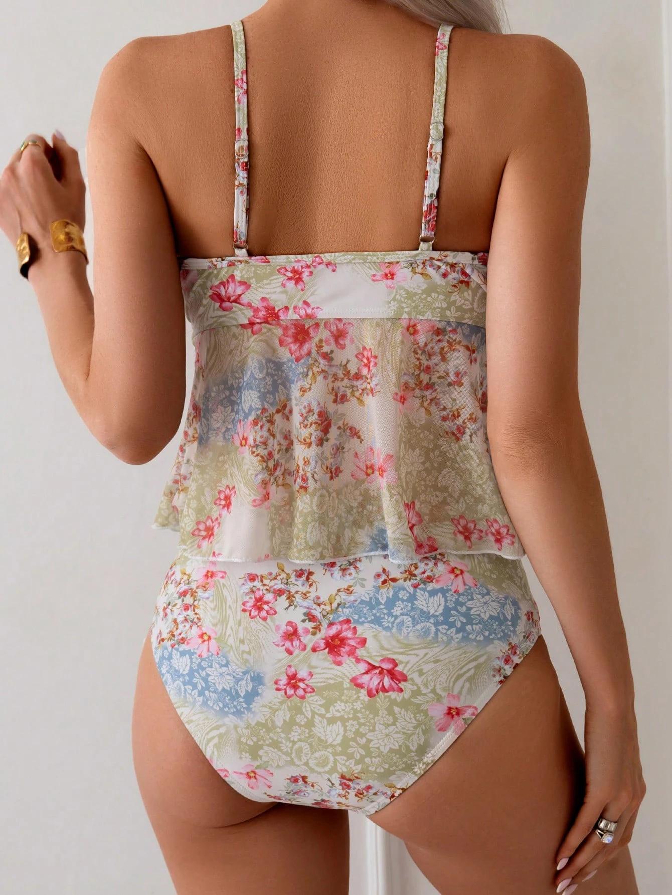 2026 Tankini à volants deux pièces pour femme