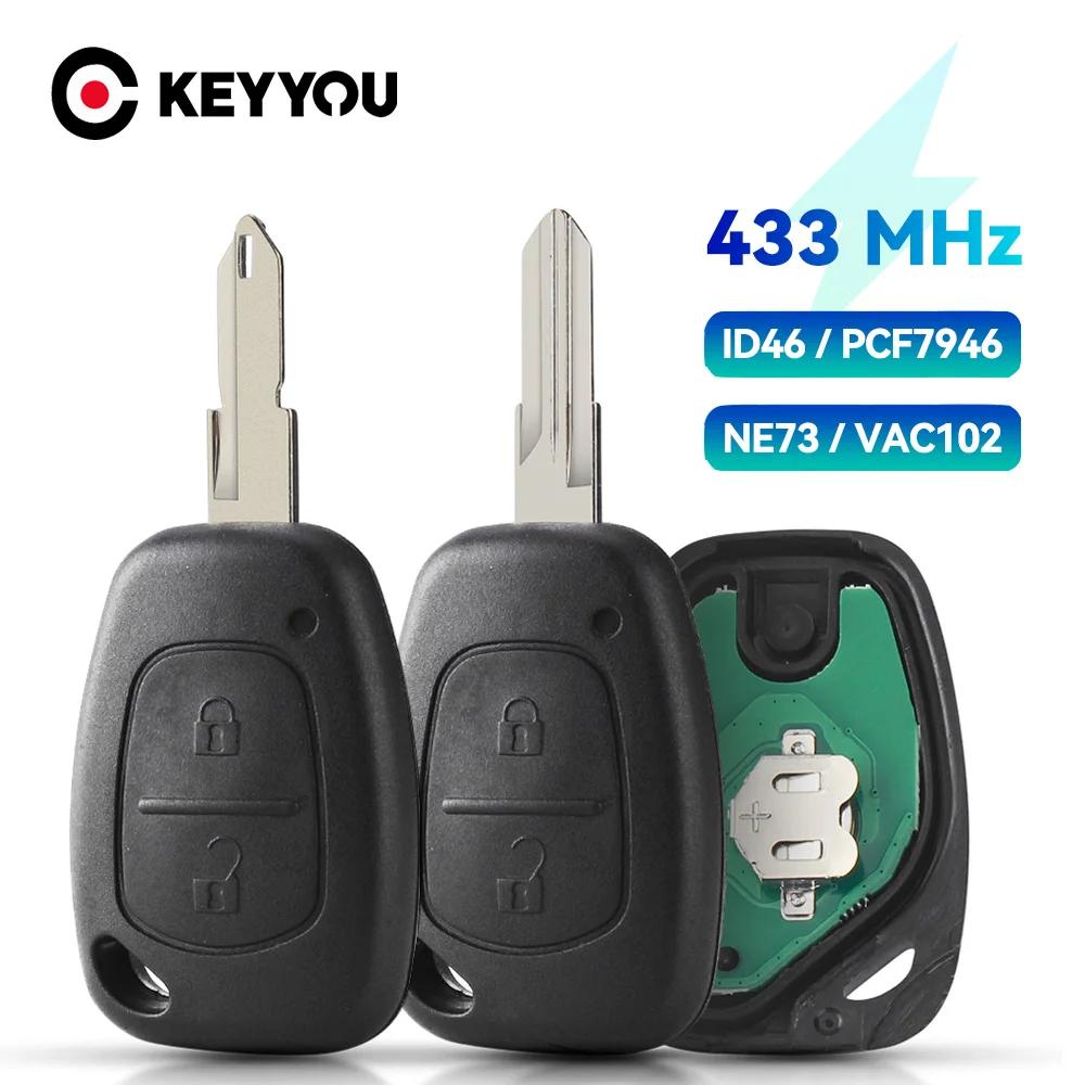 KEYYOU – Clé Télécommande à 2 Boutons pour Renault