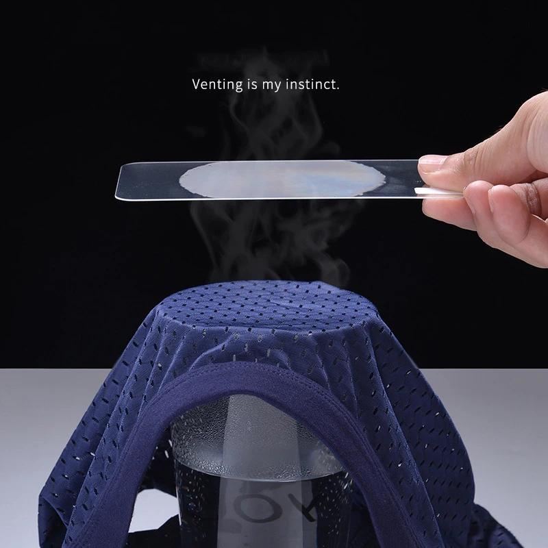 Sous-vêtements pour hommes, culotte Triangle fine et respirante pour hommes, slip en soie glacée, maille, pantalon d'angle carré Sexy pour shorts pour hommes