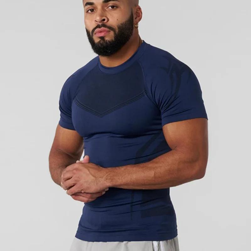 T-shirt compression homme 2025 séchage rapide - Vêtement fitness cyclisme course entraînement