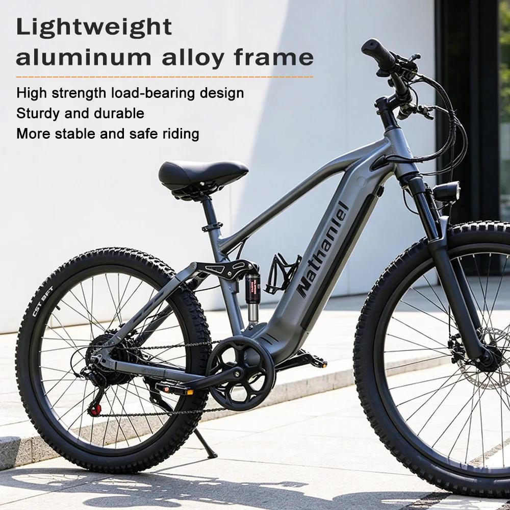 Vélo électrique 1000W 48V 20AH, E-Bike 27,5 pouces longue portée pour la montagne et la route, Vélo électrique pour adultes, VTT