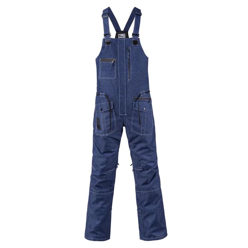 Pantalon de ski pour hommes et femmes, coupe-vent, imperméable, pantalon de neige épais, sports de plein air, snowboard, pantalon en jean respirant