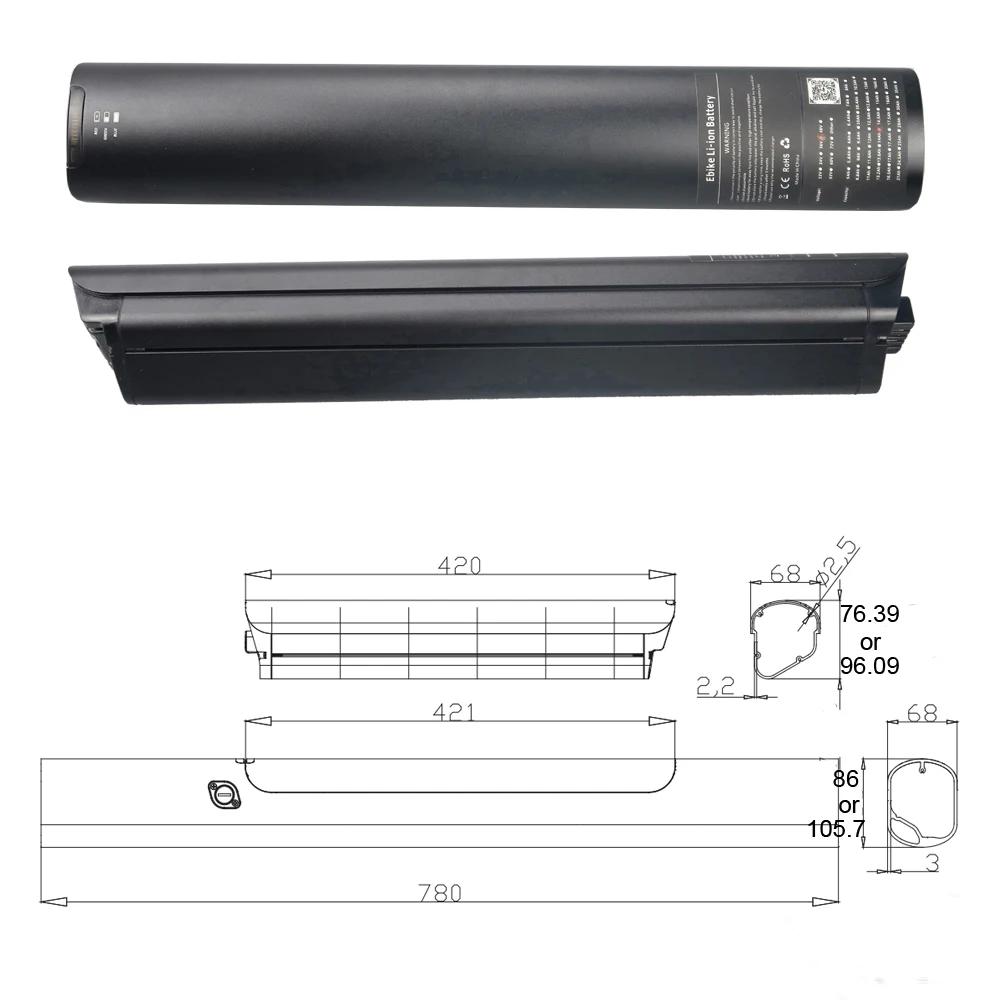 Batterie Macwheel Ranger 500 pour vélo électrique, 36V, 10Ah, 48V, 10.4Ah, Wrangler 600, SEN3 The Flex Stride Denago ECOBIKE