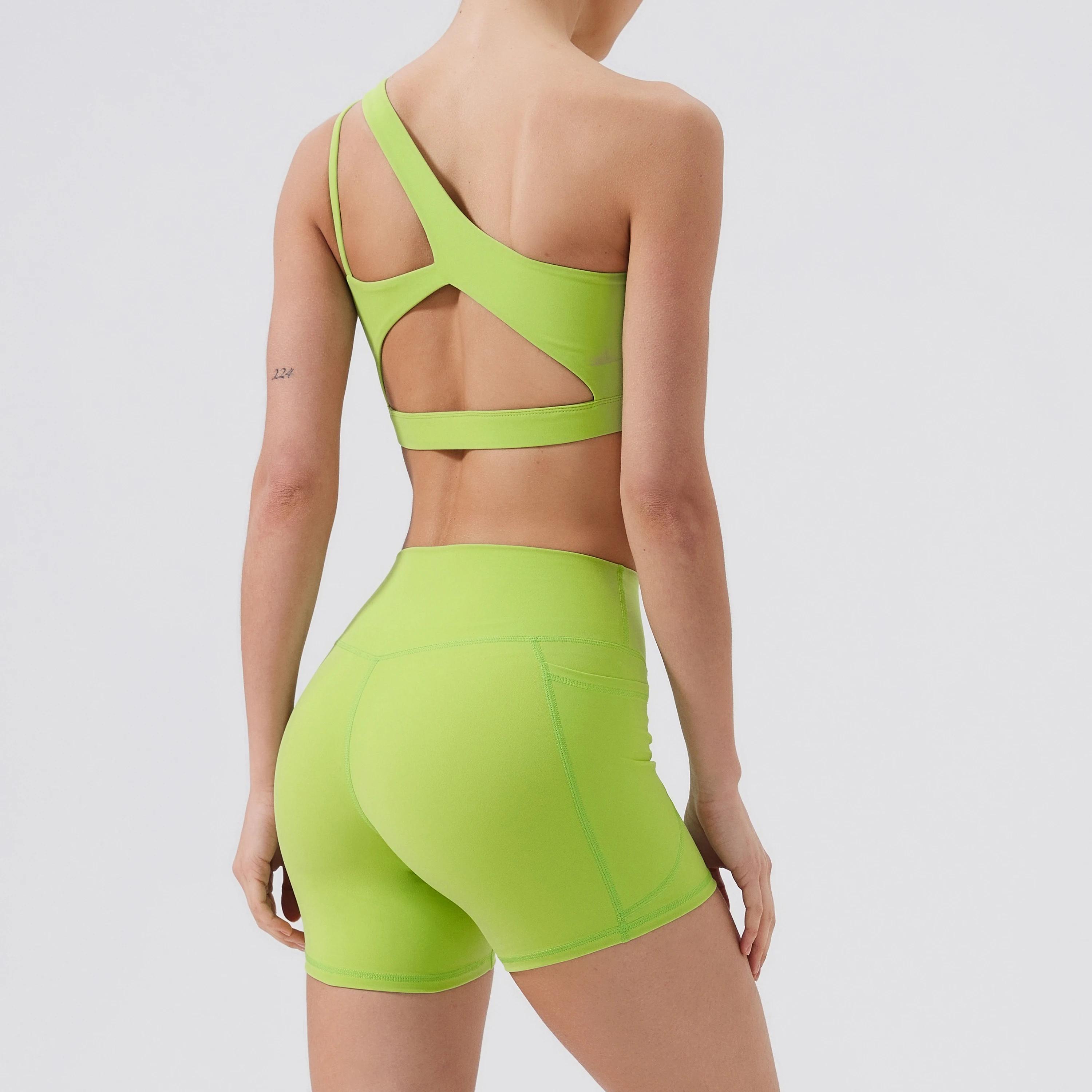 Soutien-gorge sport femme push-up épaule sexy yoga gym course antichoc respirant