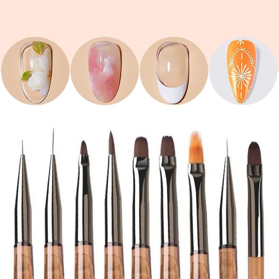 Ensemble de pinceaux à ongles pour professionnel et domestique
