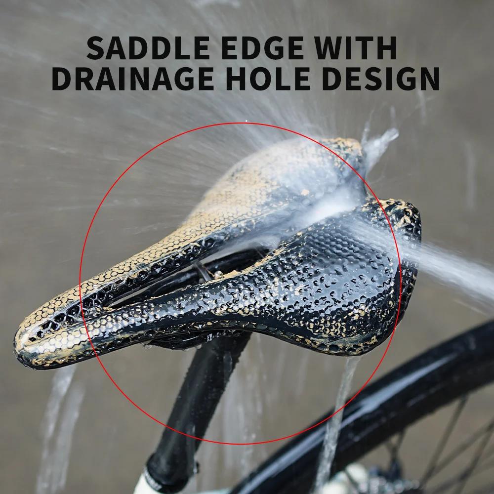 Selle carbone VTT route gravier ONIRII imprimée 3D légère antichoc pour vélo pliant