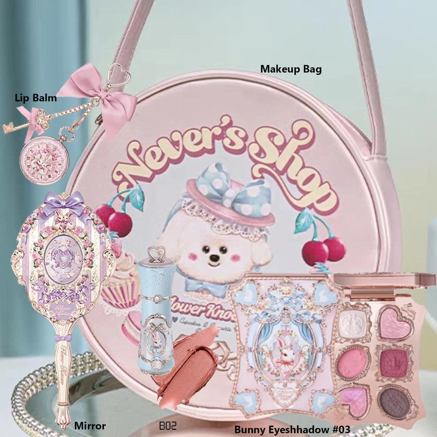 Coffret Cadeau Maquillage Tout-en-un Flower Knows : Fond de Teint Crème Coussin Jardin