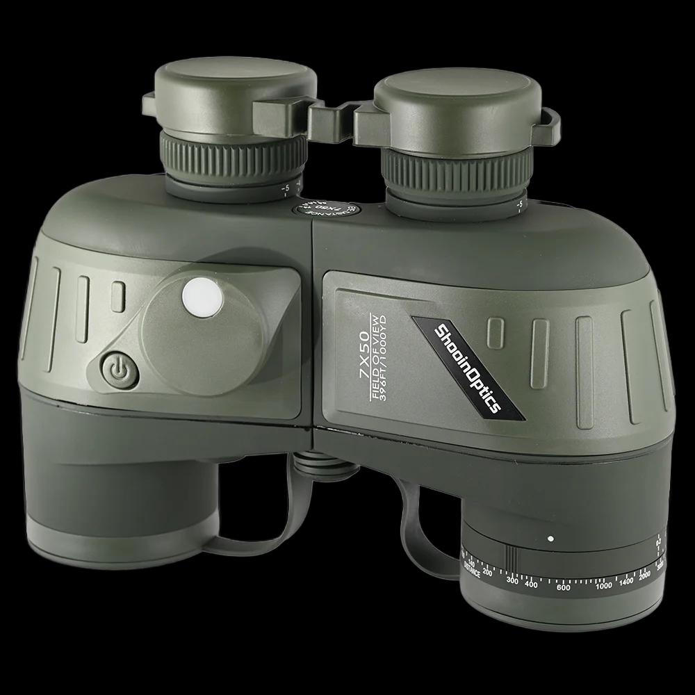 SHOOINOPTICS jumelles 7X50 boussole nautique FMC azote flottant imperméable pour la chasse observation des oiseaux NAVIG