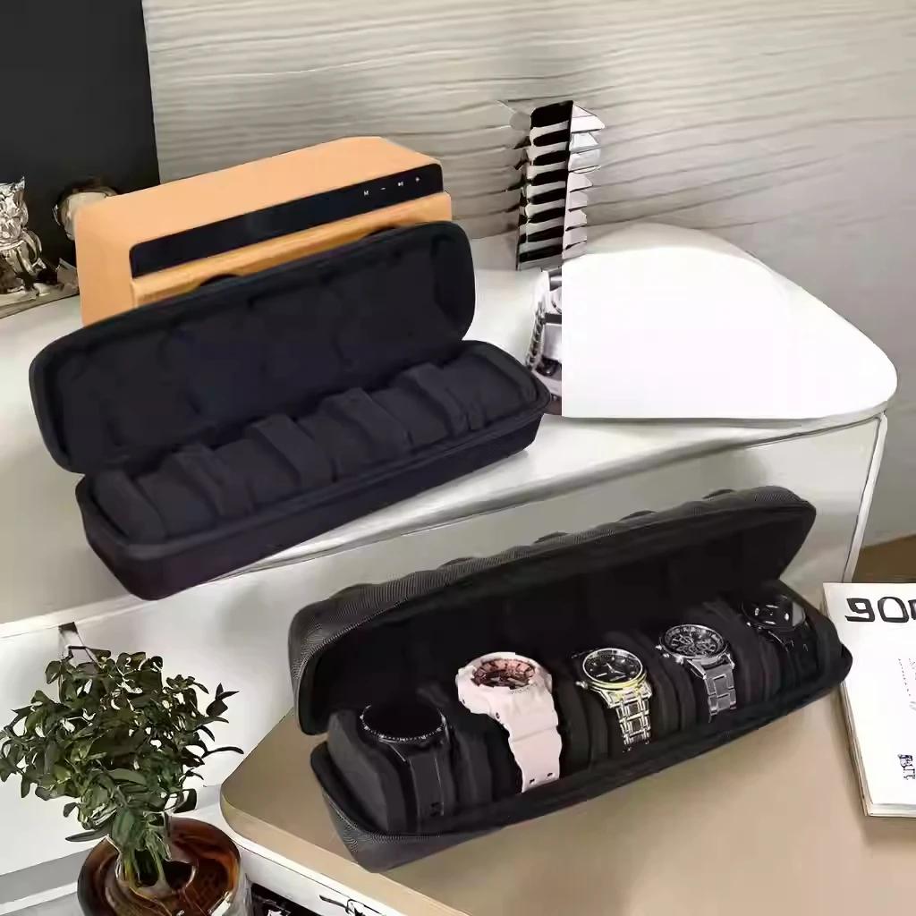 Boîte à montres portable 6/10 emplacements, étui de voyage étanche pour organiser et transporter les montres