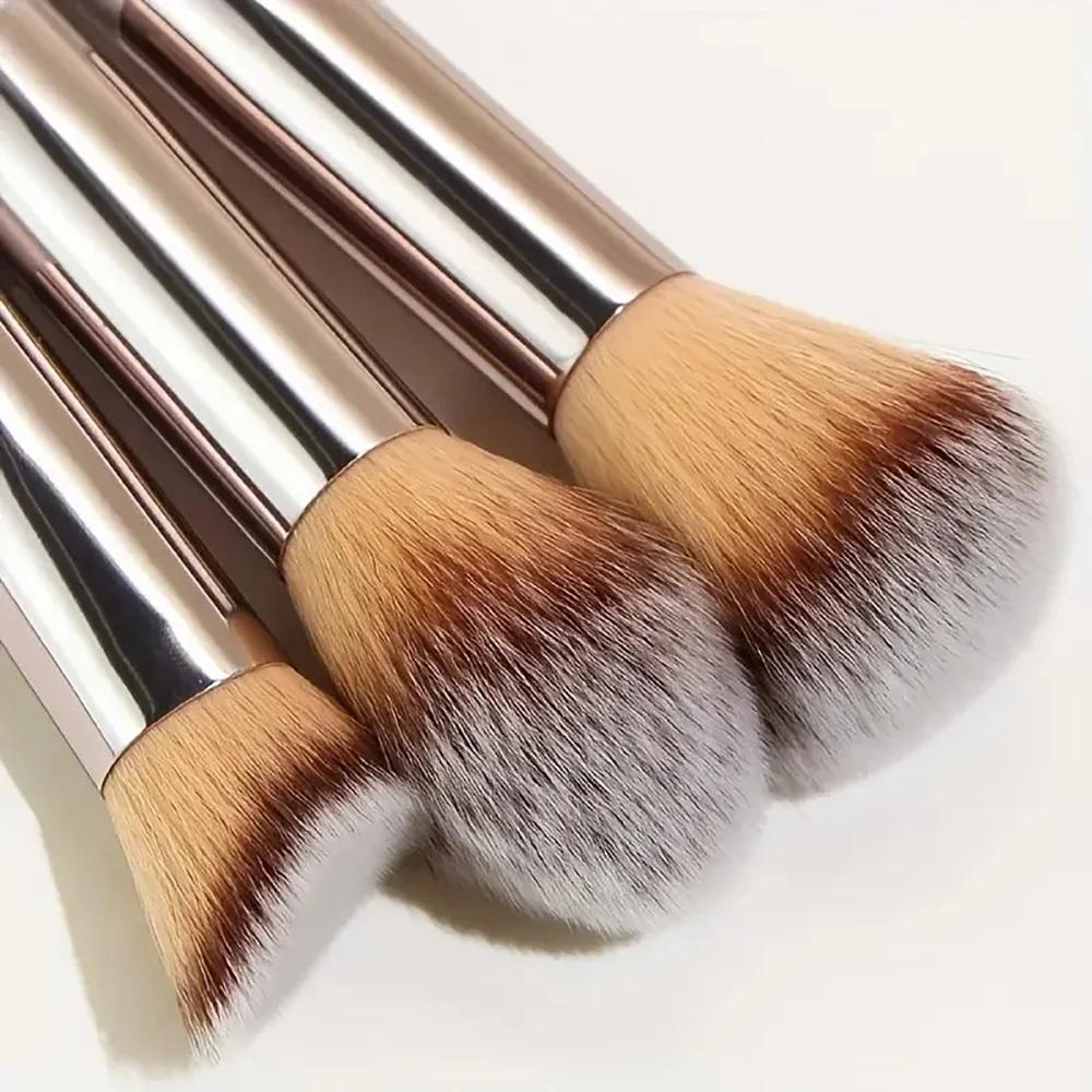 Ensemble de pinceaux de maquillage synthétiques de qualité supérieure, 14 pièces, pour fond de teint