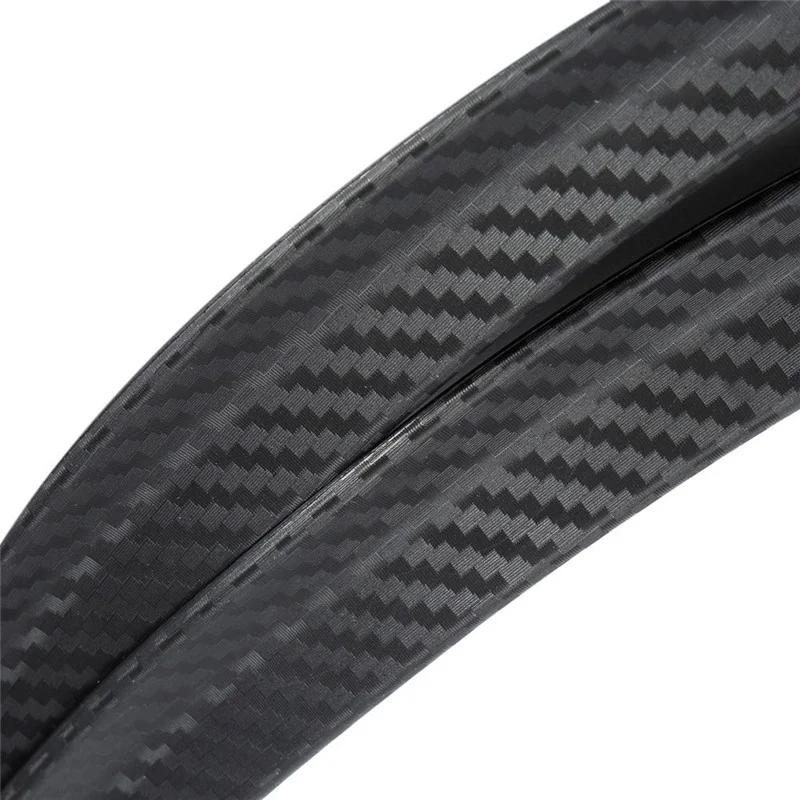 Sourcils de roue de voiture en caoutchouc et Fiber de carbone, garniture de protection universelle,