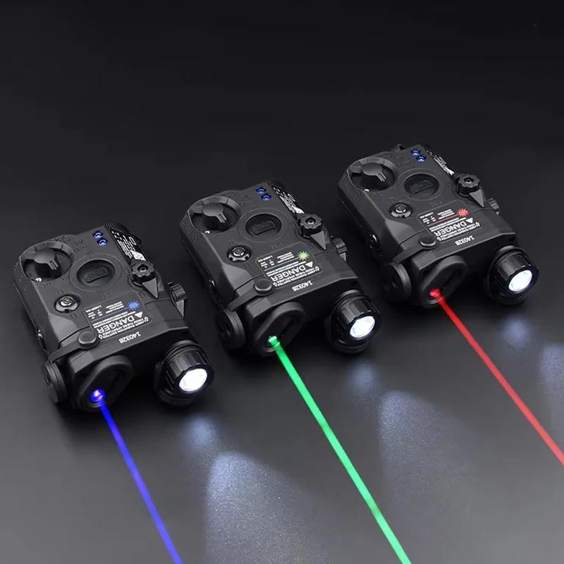 Lampe de poche airsoft bleu vert IR, aide au but, accessoires de chasse, rail de 20mm, PEQ15