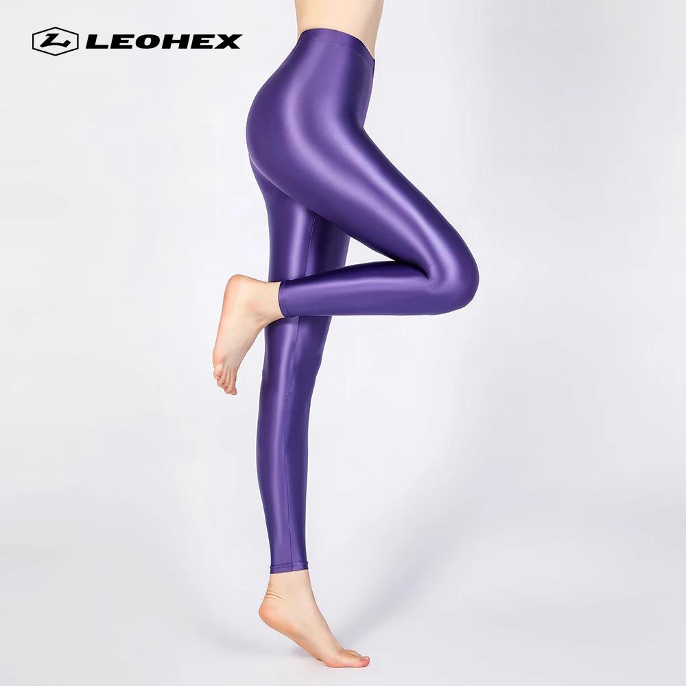 LEOHEX 2022 Sexy Satin brillant Leggings pantalon paillettes bas brillant japonais cheville longueur