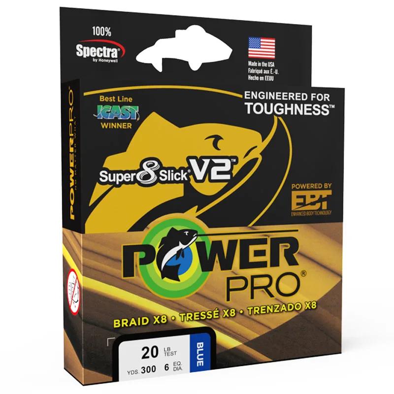Ligne pêche POWER PRO 8X Spectra 300yds 10-80lb tresse 8 brins pêche sportive USA