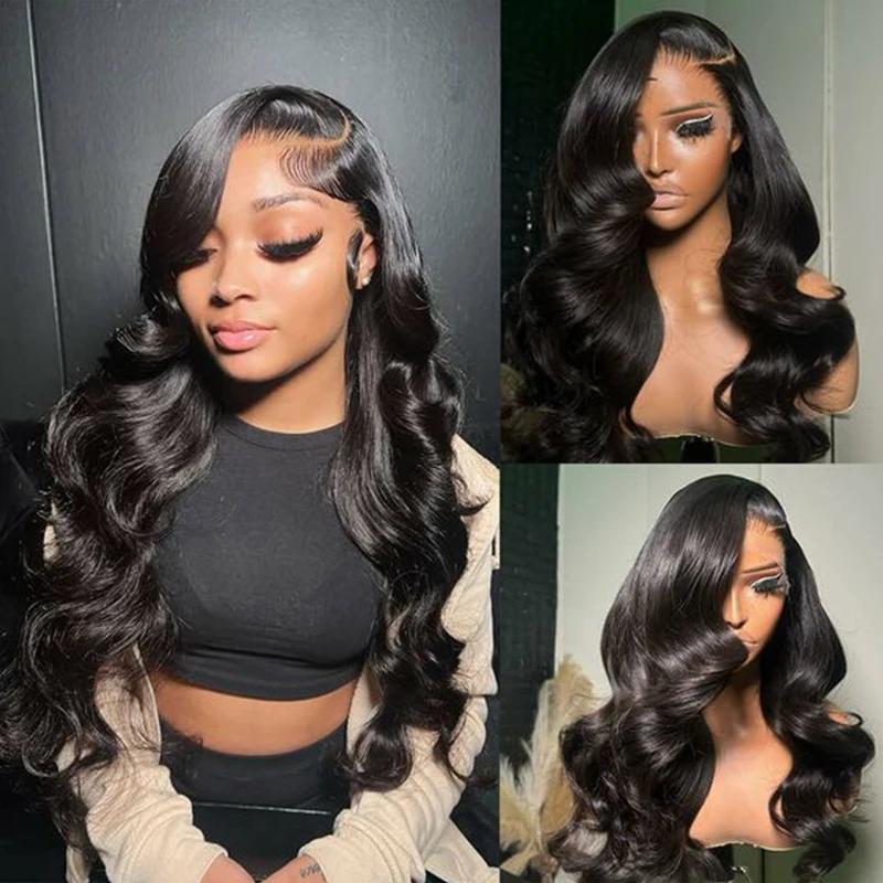 Perruque Lace Front Wig Body Wave Brésilienne Remy, Cheveux Naturels, 13x4 13x6, 100% de Densité, Pr