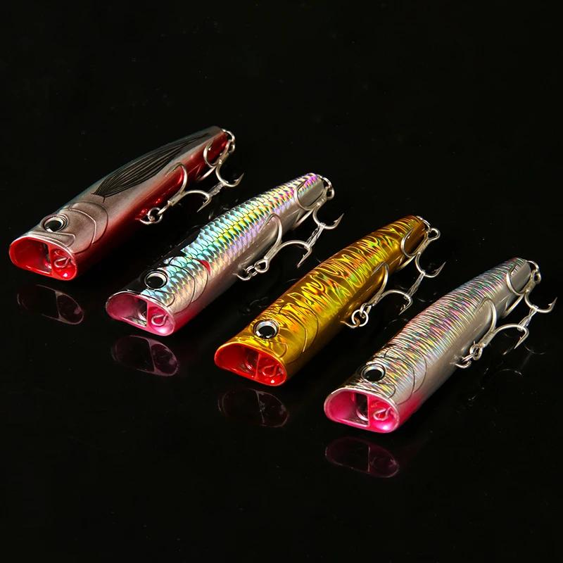 LETOYO Topwater Popper 8.5-30g flottant Rock pop appâts durs artificiels pour bar perche brochet leu