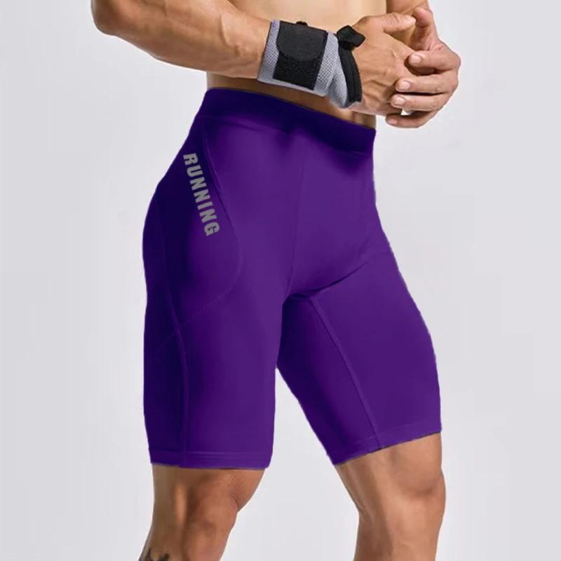 Shorts de musculation élastiques pour hommes, leggings de compression, shorts de crossfit, leggings